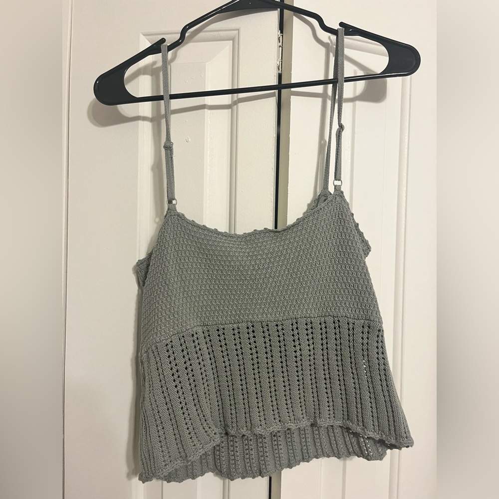 Olive Green Knit Abercrombie Tank - Picture 2 of 3